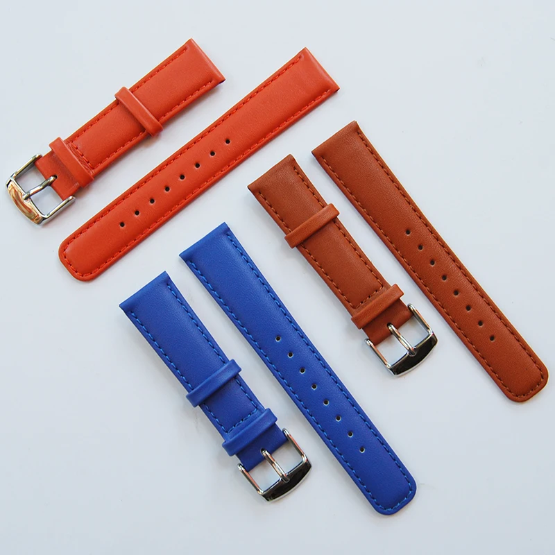 

Genuine Leather Watch Strap 20mm 2 4mm Watch Band 10 color Watchband Fo Hour with Spring Bar