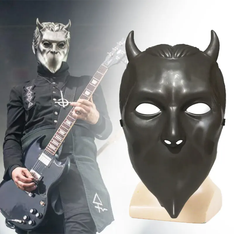 

Ghost B.C Rock Roll Nameless Ghoul Band Grucifix Papa Emeri Adult Plastic Full Face Helmet Mask Halloween Cosplay Costumes Masks