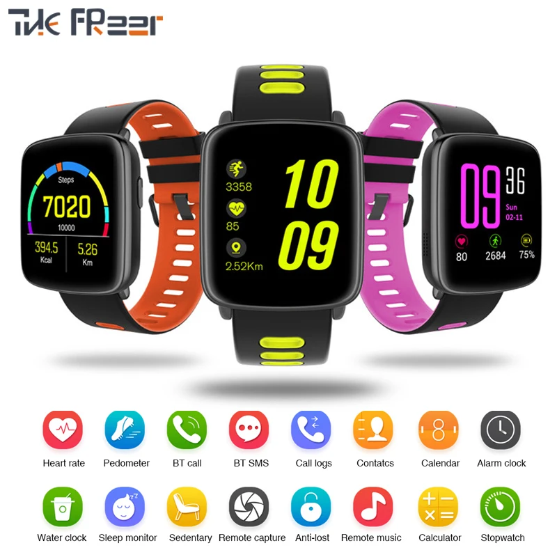 

Sport Watch Bluetooth 4.0 Sport Smart Watch Sport Wearable Devices with Heart Rate Monitor Smart Clock Pedometer Smartwatch Men