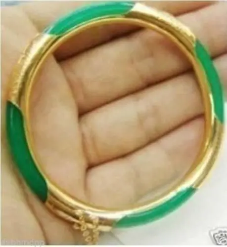 

Charming Green Jade Bracelet Bangle style Fine jewe Noble 100% Natural jade