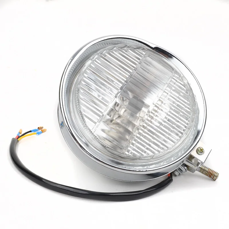 

Mayitr Chrome H4 55w Universal Motorcycle Headlight Headlamp Halogen Bulb Light for Harely