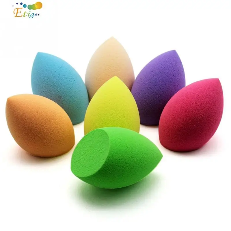  High Quality Foundation Makeup Sponge Blender Blending Cosmetic Olive Shaped Puff Powder Smooth Beauty Make Up Tool 