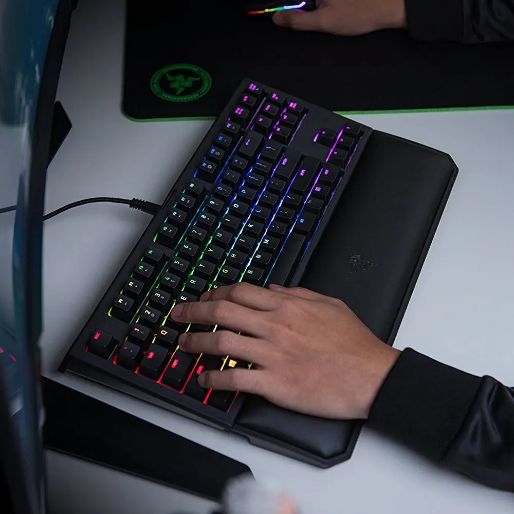 OriginalRazer BlackWidow Tournament Edition Chroma V2 Механическая игровая клавиатура RGB тактильные