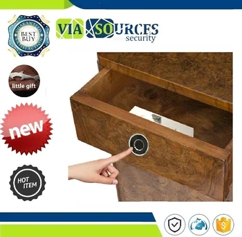 

Fingerprint Door Lock Super Mini Fingerprint Lock for Drawer Cabinet Wardrobe Round Smart Electric Anti Theft Safe Security