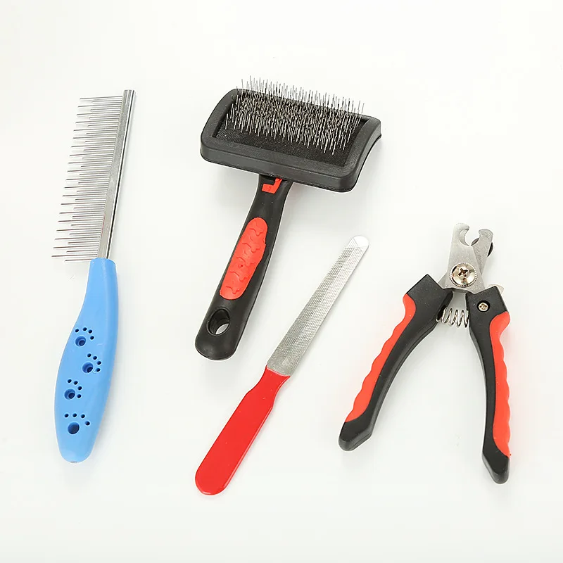 

2Pcs/4Pcs Set Pet Toe Care Stainless Steel Pet Dog Nail Clipper Cutter Stainless Steel Grooming Scissors Clippers for Animal Cat