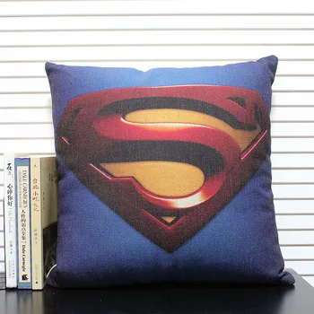 

Superman pillow cover, creative Retro superhero Justice League superman Mark throw pillow case pillowcase wholesale