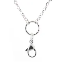 10 шт. 2.3 мм Ширина 30 ''серебро Нержавеющая сталь плоские овальные Цепочки и ожерелья Цепь для памяти живых Стекло медальон и масла диффузор медальон