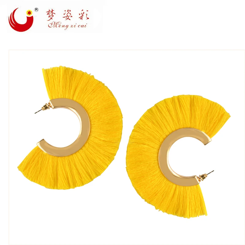 

New Vintage Maxi Big Orange Fringing Earrings For Women Fashion Jewelry Bohemia Pendientes Femmes Ethniques Tassel Earrings 2018