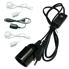 E27 Hanglamp Подвеска Разъем Держатель 1,5 м Мощность Шнур кабель E27 Цоколи ЕС/нам коммутационным шнуром для подвесной светодиодный лампочка с переключателем