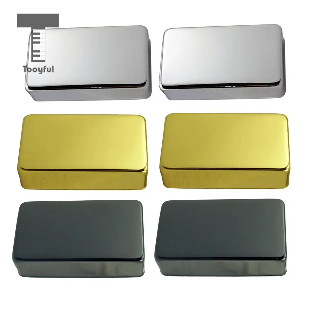 Tooyful 2 Pcs Sealed Closed Double Coil Humbucker Pickup Cover for Electric Guitar Parts
