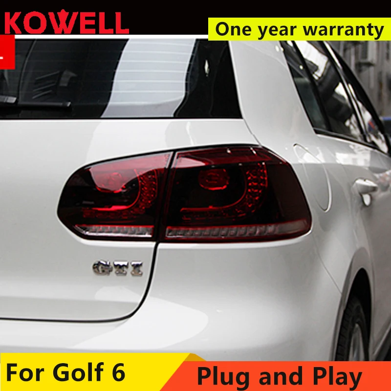 KOWELL автомобильный Стайлинг для VW GOLF 6 MK6 GOLF6 R20 задний светильник s светодиодный задний светильник светодиодный задний фонарь DRL+ тормоз+ Реверс+ сигнал в сборе