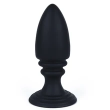 4.5CM Diameter Super Big Size Anal Plug Huge Butt Plug Medical Soft Silicone Anal Booty Beads Sex Toys For Adult Gay Black 1PC