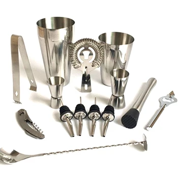 

SZS 13pcs 450/600 Cocktail Shaker Strainer Bar Ice Wire Mixed Drink Stainless Steel Colander Filter Bartender Cocktail Tool