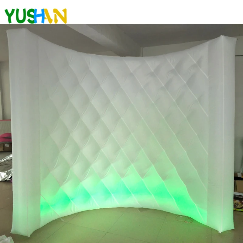 

Diamond painting pattern inflatable wall 16 color changing lighting strip LED wall background For Sweet Sixteens Parties Wall