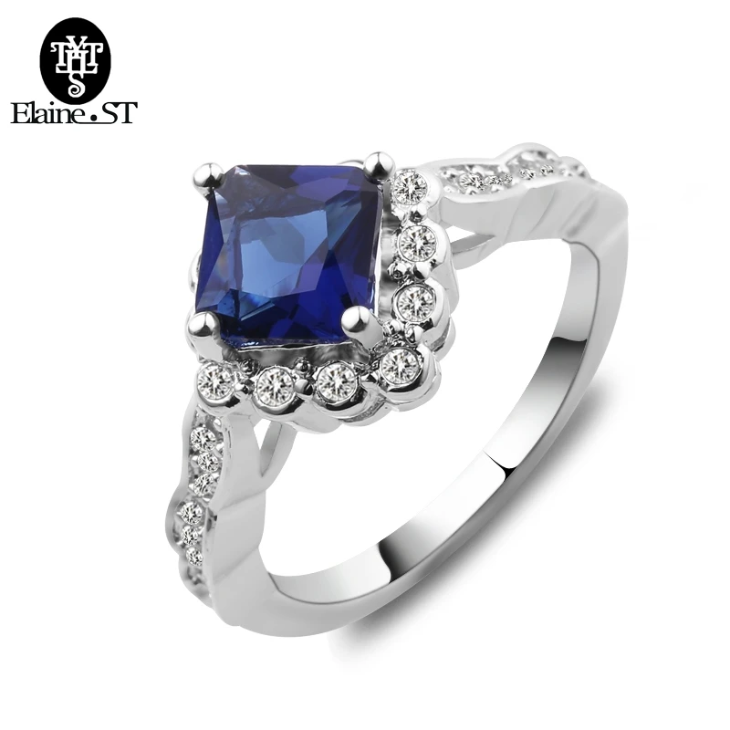 

Beauty Colors Mystical Rainbow High Quality Rings Engagement Rings With Clear CZ For Women Female Original Fine Jewelry