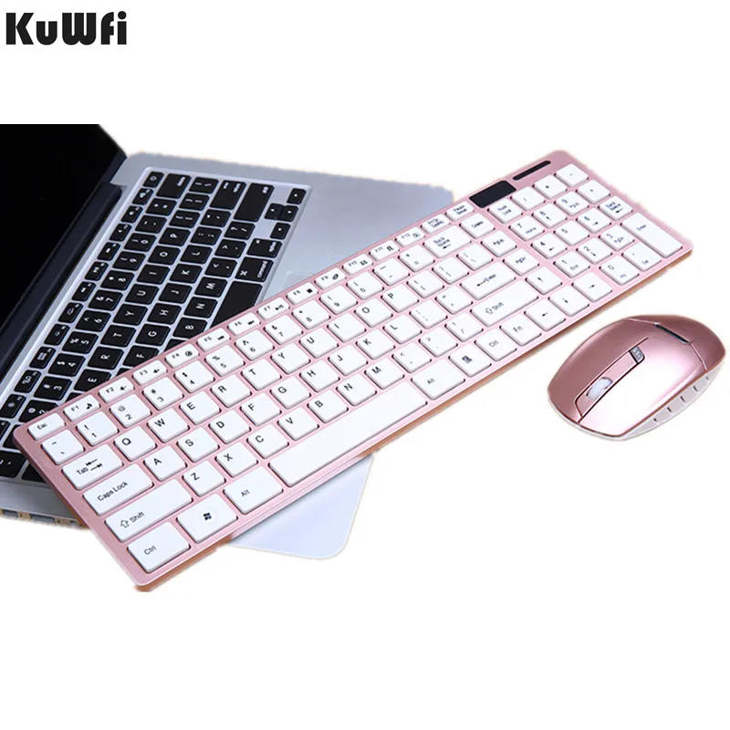 

2.4G Wireless Keyboard With Mouse Combo Optical 1600Dpi Ultra-thin Keyboard Set For DESKTOP PC Laptop Win7/8 Android TV Box 1Set