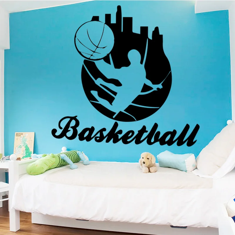 

Playing Basketball Wall Stickers Self-adhesive Wallpaper Home Decoration Accessories for Living Room Background Wall Art Decal