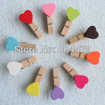 

Wholesale | Mini Cartoon Wood Craft Clip | Clamp | Clothes Pins wooden pegs Heart Shape Decoration3000 pcs/lot