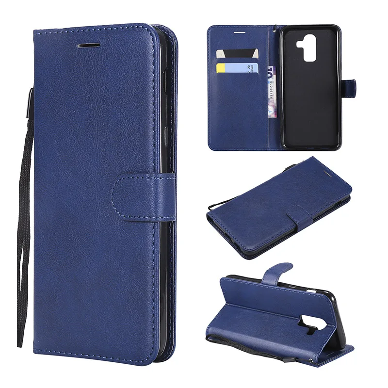 Luxury Leather Flip Case For Samsung Galaxy J3 J5 J7 2016 2017 J2 Pro J4 J6 J8 2018 J7 Duo J7 J5 Prime Wallet Full Cover Plain   (7)