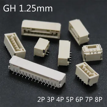 

20PCS/LOT GH 1.25mm lying with lock connector SMT Horizontal 2P 3P 4P 5P 6P 8P JST A1257