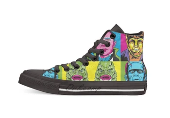 

Pop Monster Casual High Top Canvas shoes sneakers Light Walking Shoes