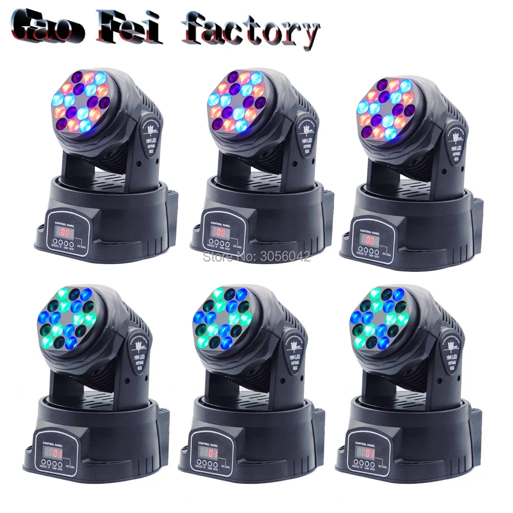 

DJ Stage Moving Head Light 18X3W RGB LED Beam DMX 13 Channels (6pcs/lot)
