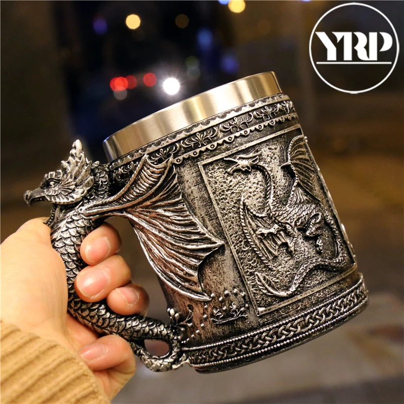 YRP кружка из нержавеющей стали с черепом череп Декор ужасов чашка кофейная чайная