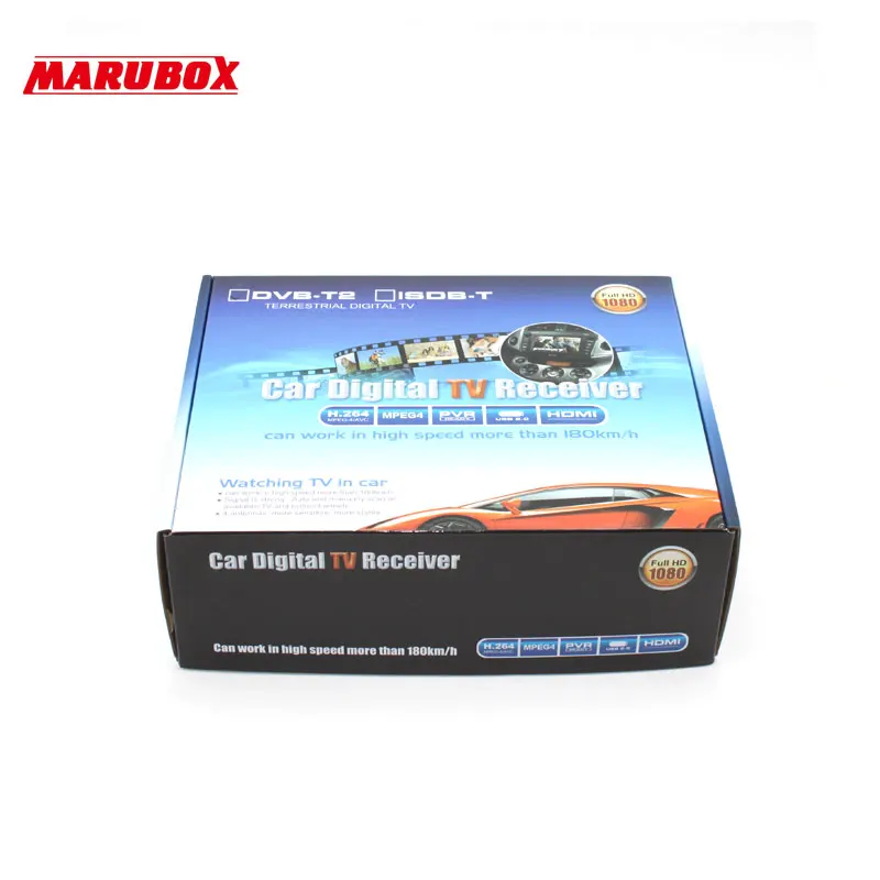 Цифровой автомобильный ТВ тюнер dvb T2 MARUBOX M9004 4 Чипа активные антенны Предназначен