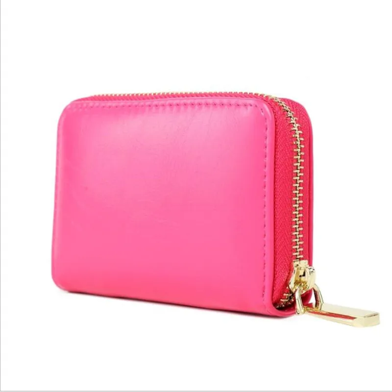 

Oil wax skin small card package 2019 new women multi-card bank card holder oil skin coin purse card holder tarjetero porte carte