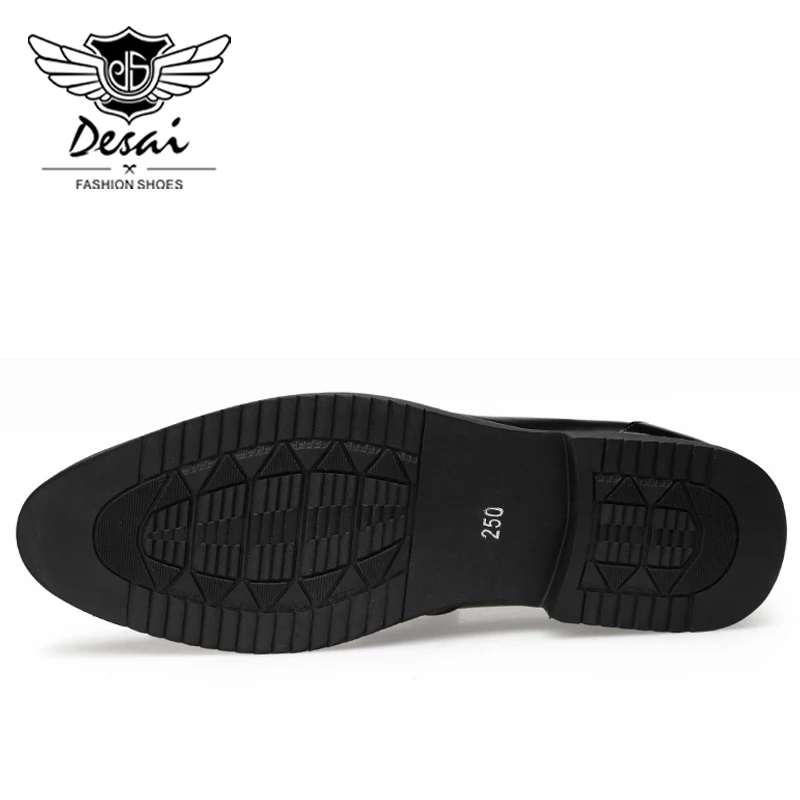 DESAI Brand 2019 Spring New Shoes Men Leather Shoes Business Dress Casual Men's Shoes Tip Wedding Formal Shoes