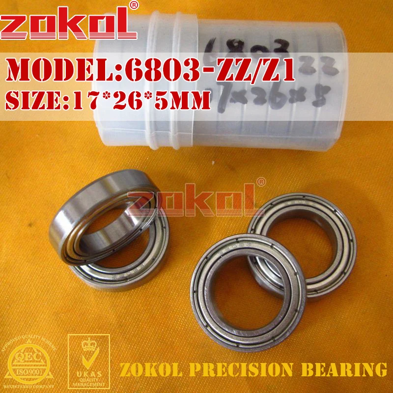 ZOKOL 6803 RS подшипник 2RS ZZ 6803ZZ Z1 глубокий шаровой 17*26*5 мм|bearing bearing|bearing groovebearing ball |