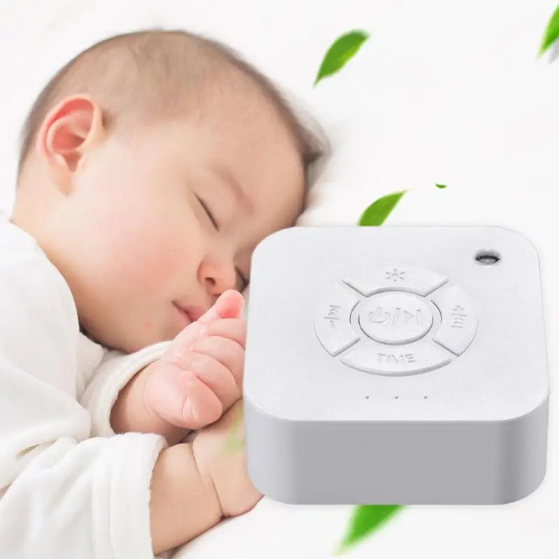 Белая шумовая машина детская Ночная лампа USB перезаряжаемая таймизированная отключение сна звуковая машина для сна Релаксация ребенка взрослых