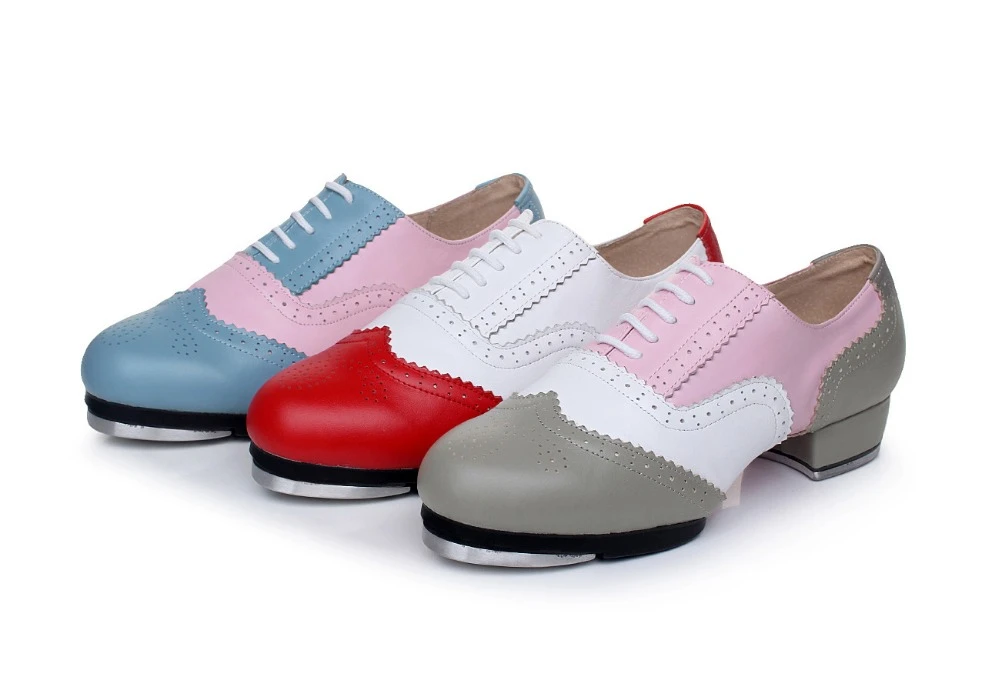 Sports Shoe Woman Quality Genuine Leather Vintage Tap Shoes Jazz