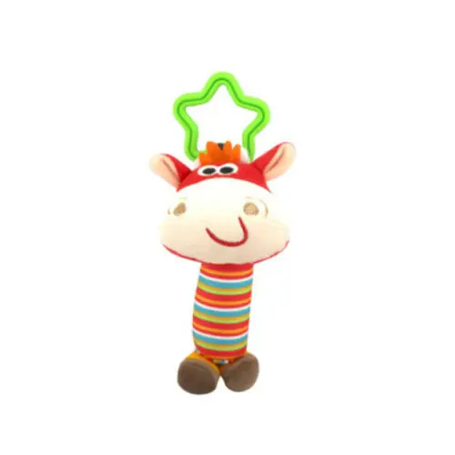 Newest Hot Kids Baby Infant Animal Plush Stroller Crib Pram Rattles Hanging Bell Play Toy Baby Rattles - Цвет: Deer