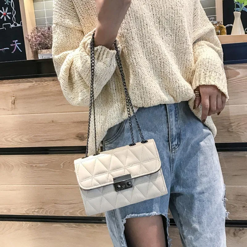 Women Winter Hot INS Popular Chain Shoulder Bags Fashion Travel Female Flap Mini Handbag PU Ladies Design Messenger Bolsa SS3481 (18)