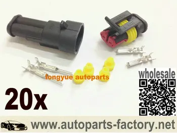 

longyue 2 way pin 20 kit set modo impermeabile filo elettrico connecttore