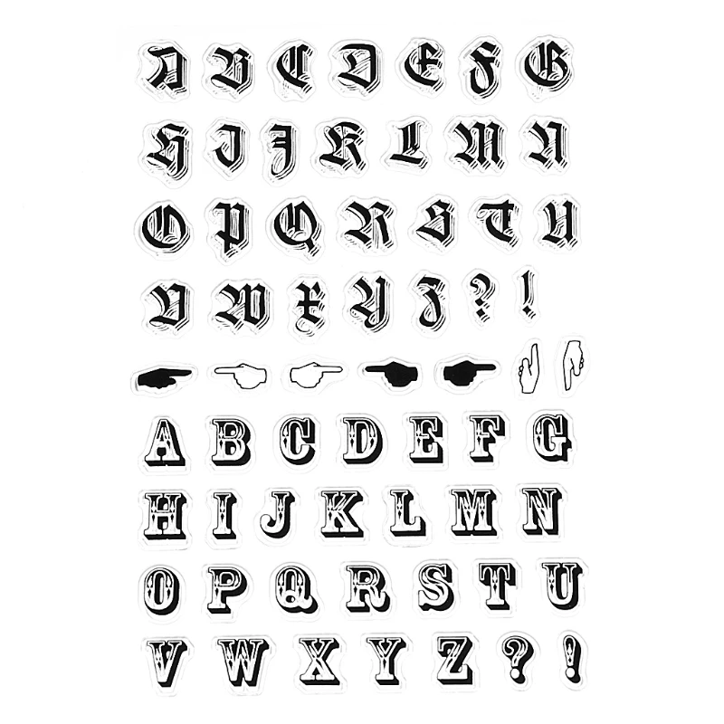 

Alphabet Transparent Stamp Silicone Seal Sheet For Scrapbook Craft Card Album