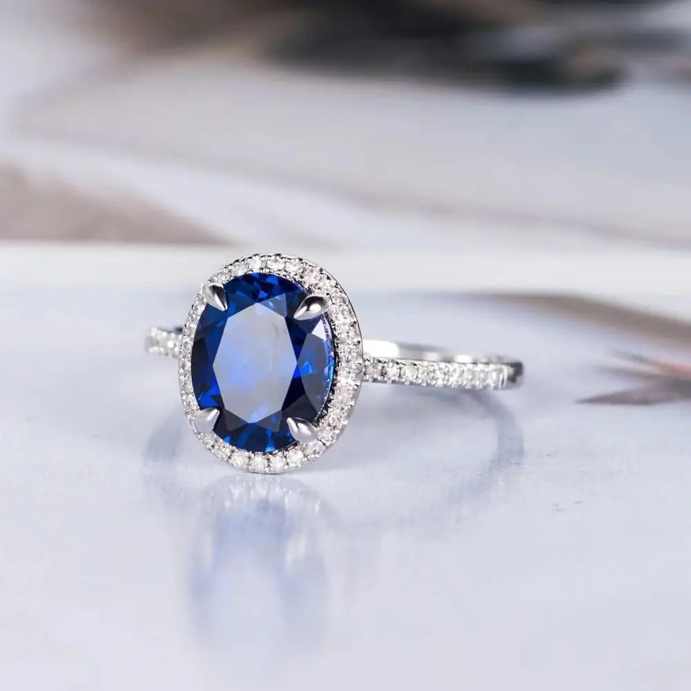 

Fashion Lady Oval Cubic Zirconia CZ Finger Ring Bride Wedding Engagement Jewelry Ring For Women