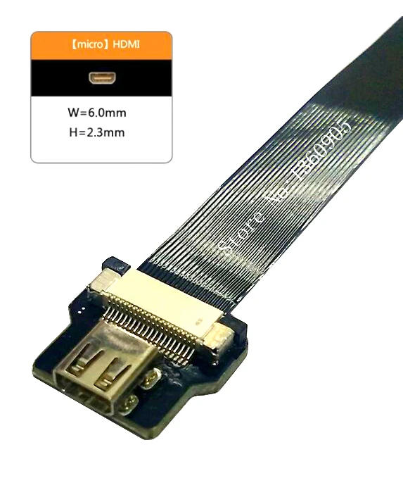 FPV-системы HDMI кабель micro под углом 90 градусов мужчин и женщин Micro прямые для GoPro Sony a7rii a7sii A9 a6300 A6500(обратный socket