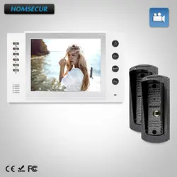 HOMSECUR 8 "Проводной Видео и Аудио Домашний Интерком + ИК Ночное Видение для дома безопасности TC041 + TM801R-W