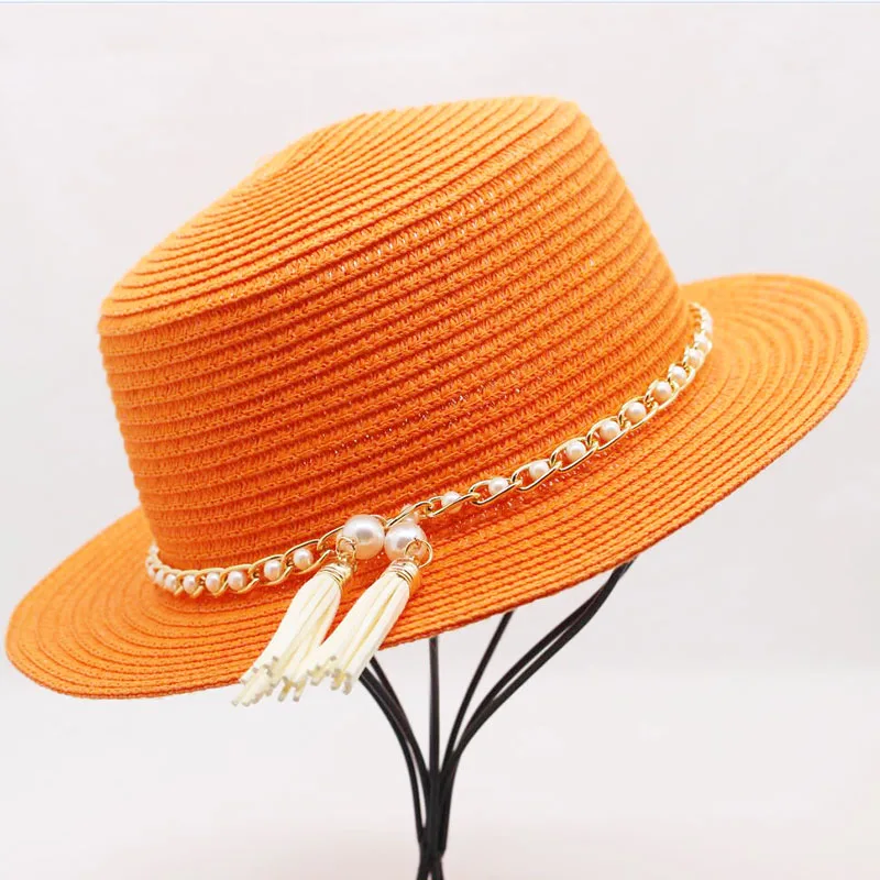 SUOGRY летние женские фетровых соломенная шляпа Панама фетровая шляпа в стиле джаз Для женщин свадебные Шапки мягкая фетровая шляпа канотье шляпа Chapeu сомбреро шляпа Церков - Цвет: 11