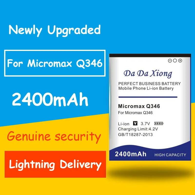 

Newly Upgraded High Quality 2400mAh Q346 battery for Micromax Q346 High Quality Accumulator Battery