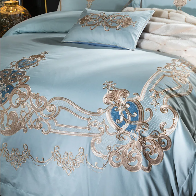 Excellent Royal Egyptian embroidery luxury cotton camel 4/6 oversize bed covers, oversize bed sheets, down quilt covers/flax pillowcases 18