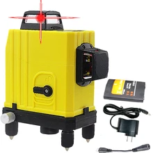 3D 8 линий лазерный уровень, самонивелирующийся горизонтальный, вертикальный крест супер мощный красный луч