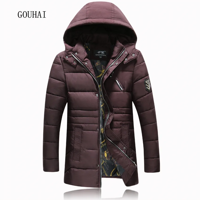 Plus Size M-4XL 5XL Long Winter Jackets Mens Hooded Warm Coats Men 2016 New Fashion Slim Snow Parkas Thick High Quality