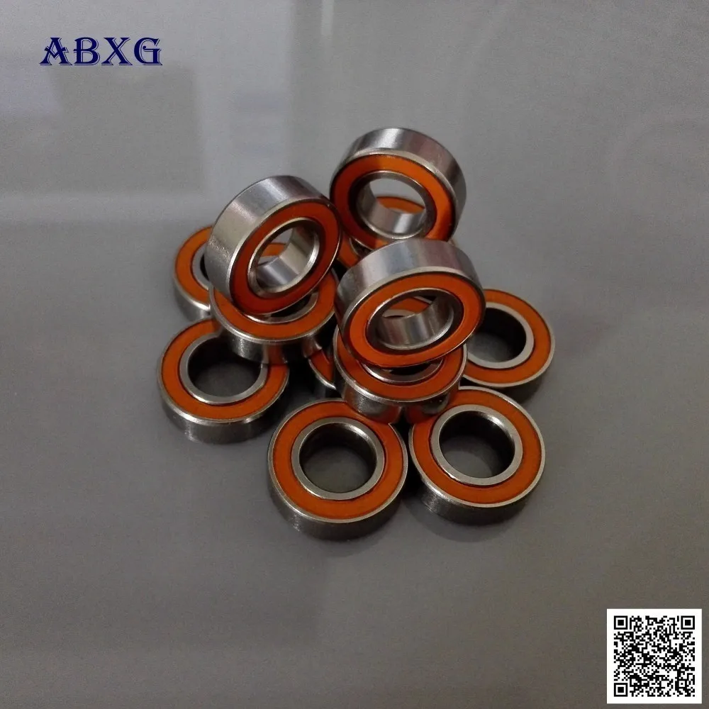 5 PCS 440c CERAMIC Stainless Steel Bearing ABEC-7 Orange 3x7x3 mm S683-2RS