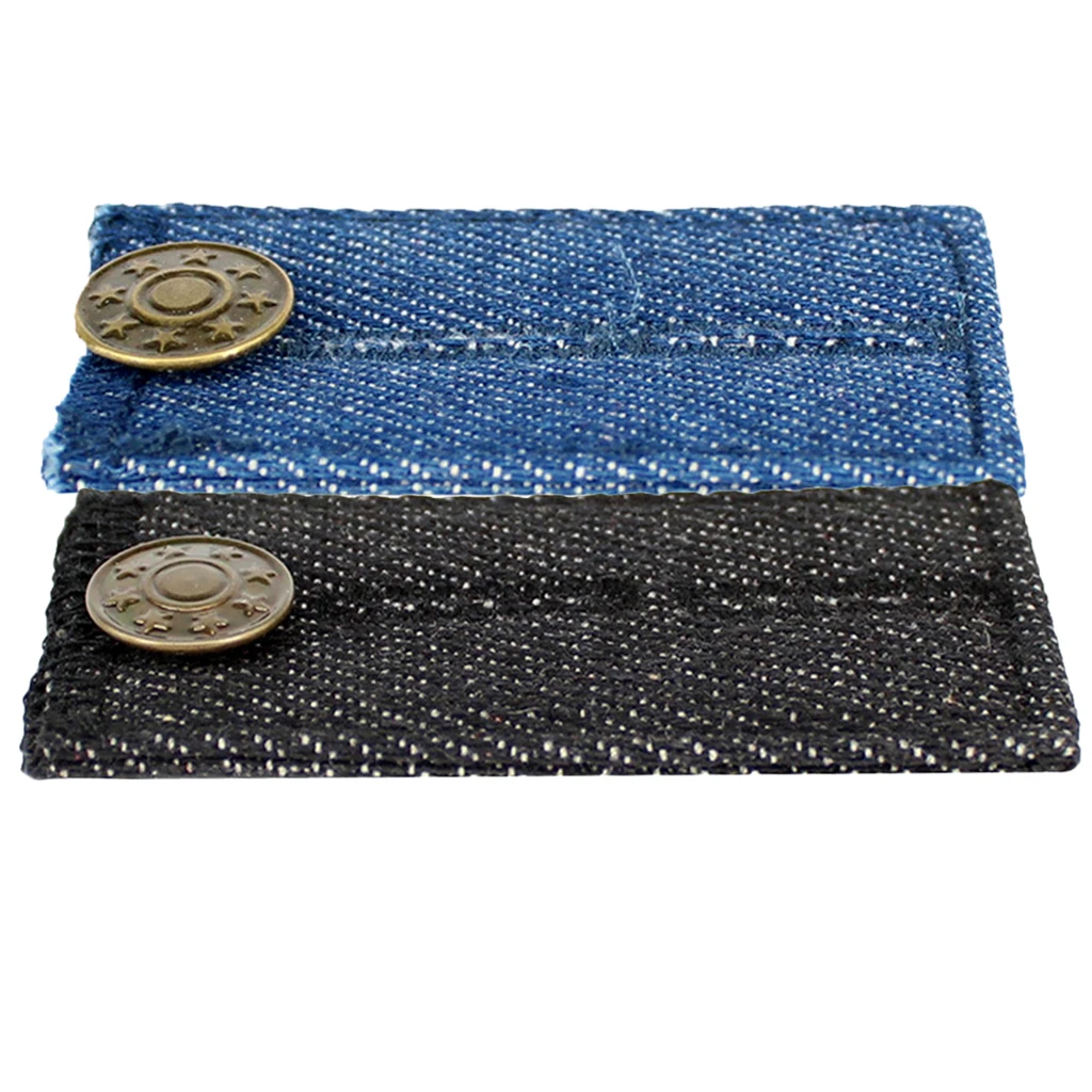 4x Denim Jeans Pants Skirt Waist Extender Button Waist Expander Blue Black