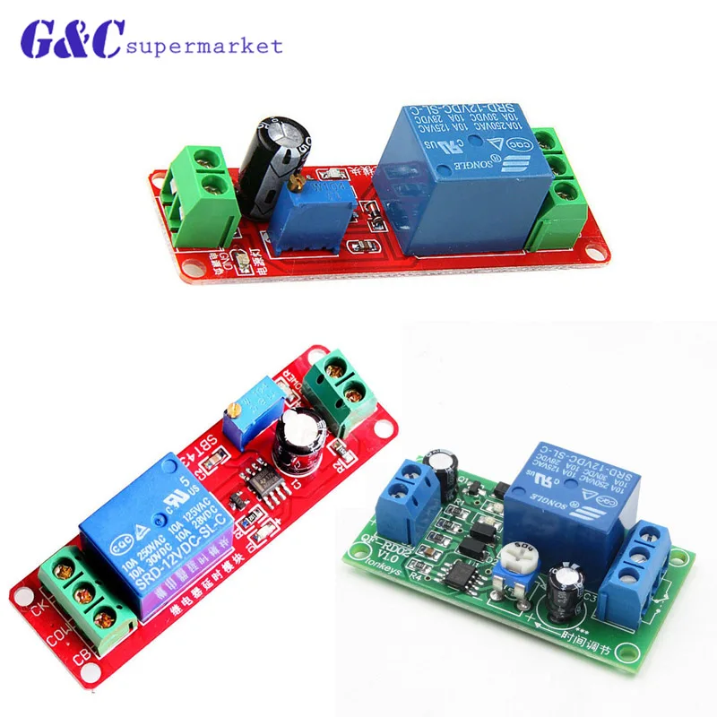 

12V Delay Timer Monostable Switch Relay Module NE555 Car Oscillator