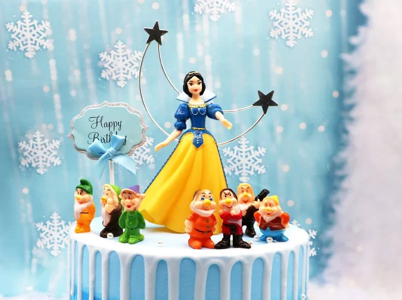 

FAIRY STORIES Snow White and Seven Dwarfs toys Figures model Kids Education Fairy Tales gift Kid story toy