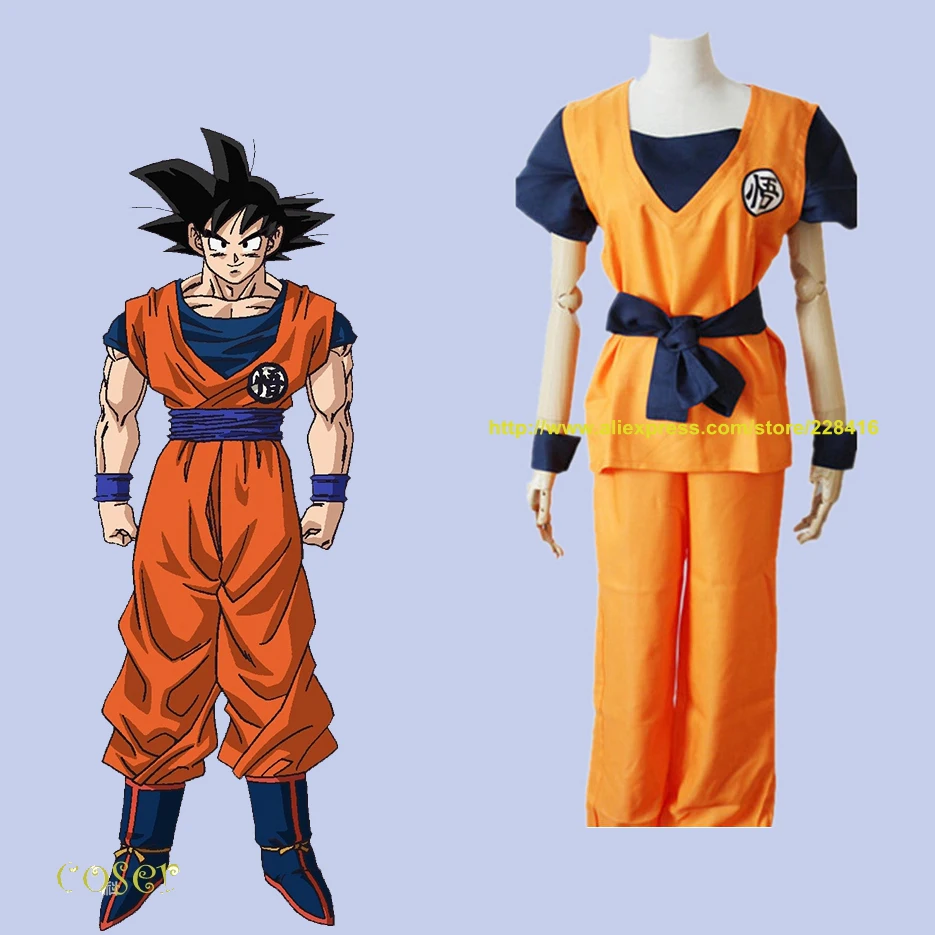 Japanese Anime Dragon Ball z Son Goku Cosplay Costume Uniform Suit